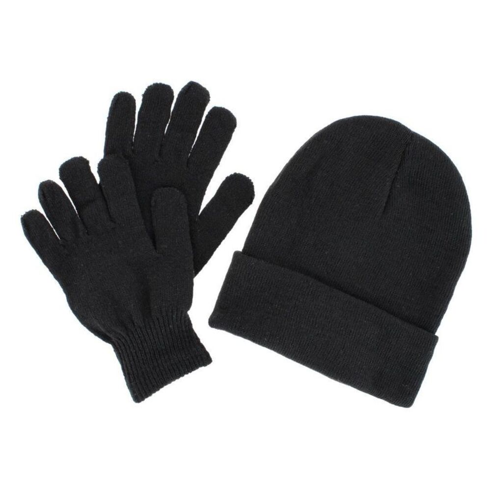 CTM Adult One Size Winter Beanie Hat and Gloves Set by Wootie
